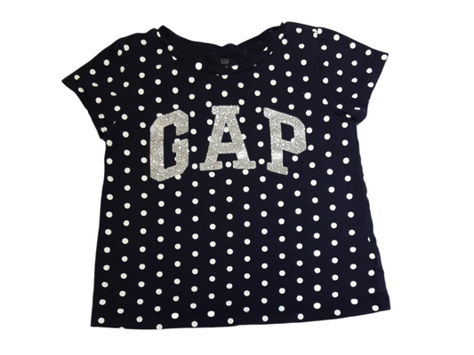 Navy Polka Dots size 4