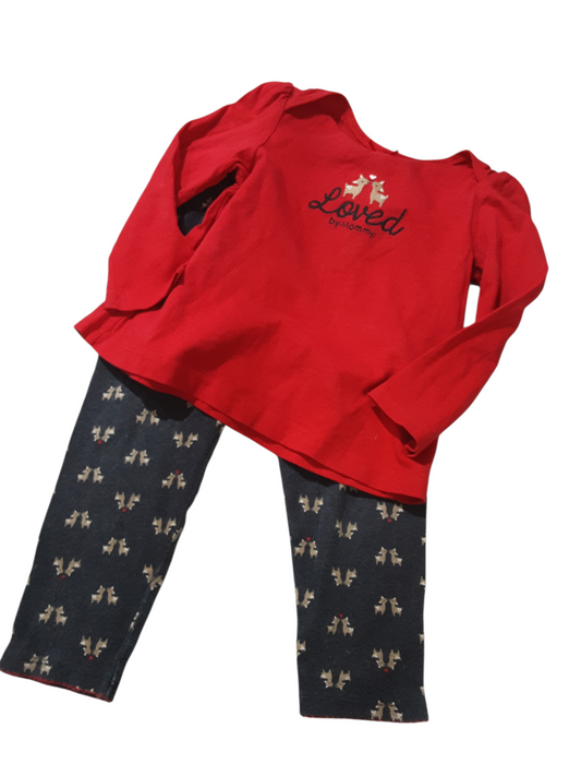 Loved by mommy 2 pc outfit 18m