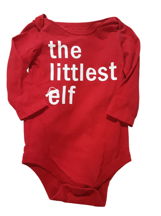 The littlest elf onesie 12-18m