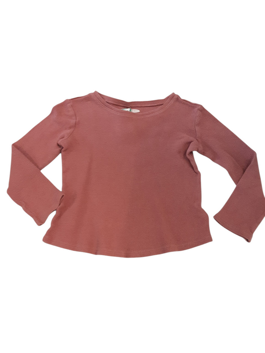 Salmon colour waffle knit top size 5