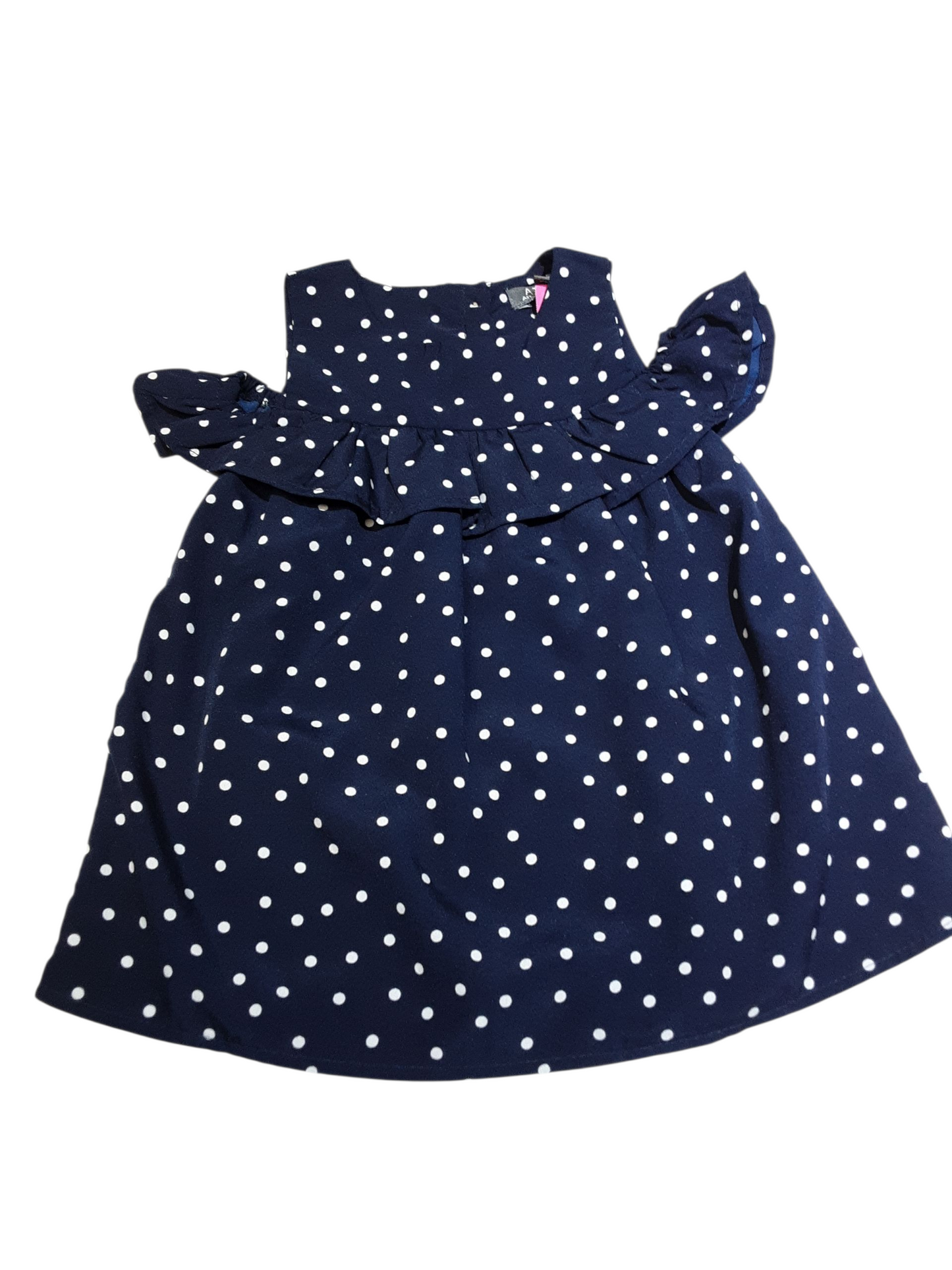 Drop cut out shoulder top/dress size 12-18months