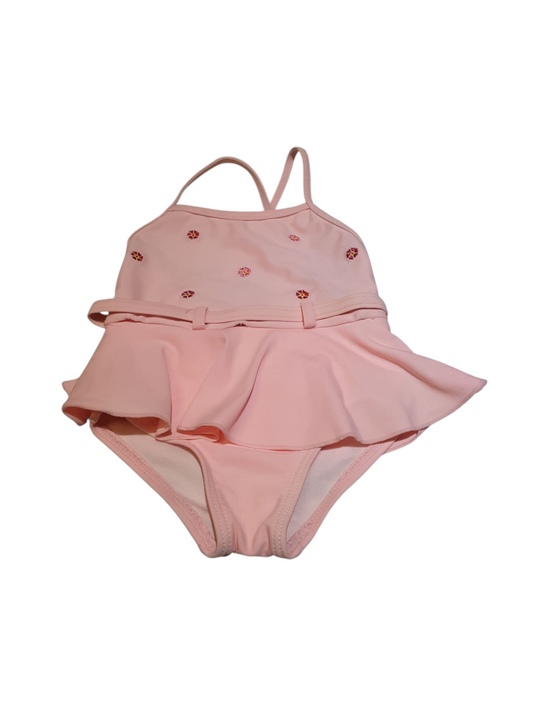 Pink swimsuit,  size  6-12months