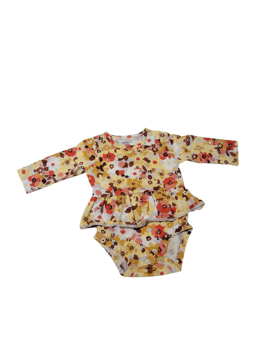 Frilly floral onesie 3m