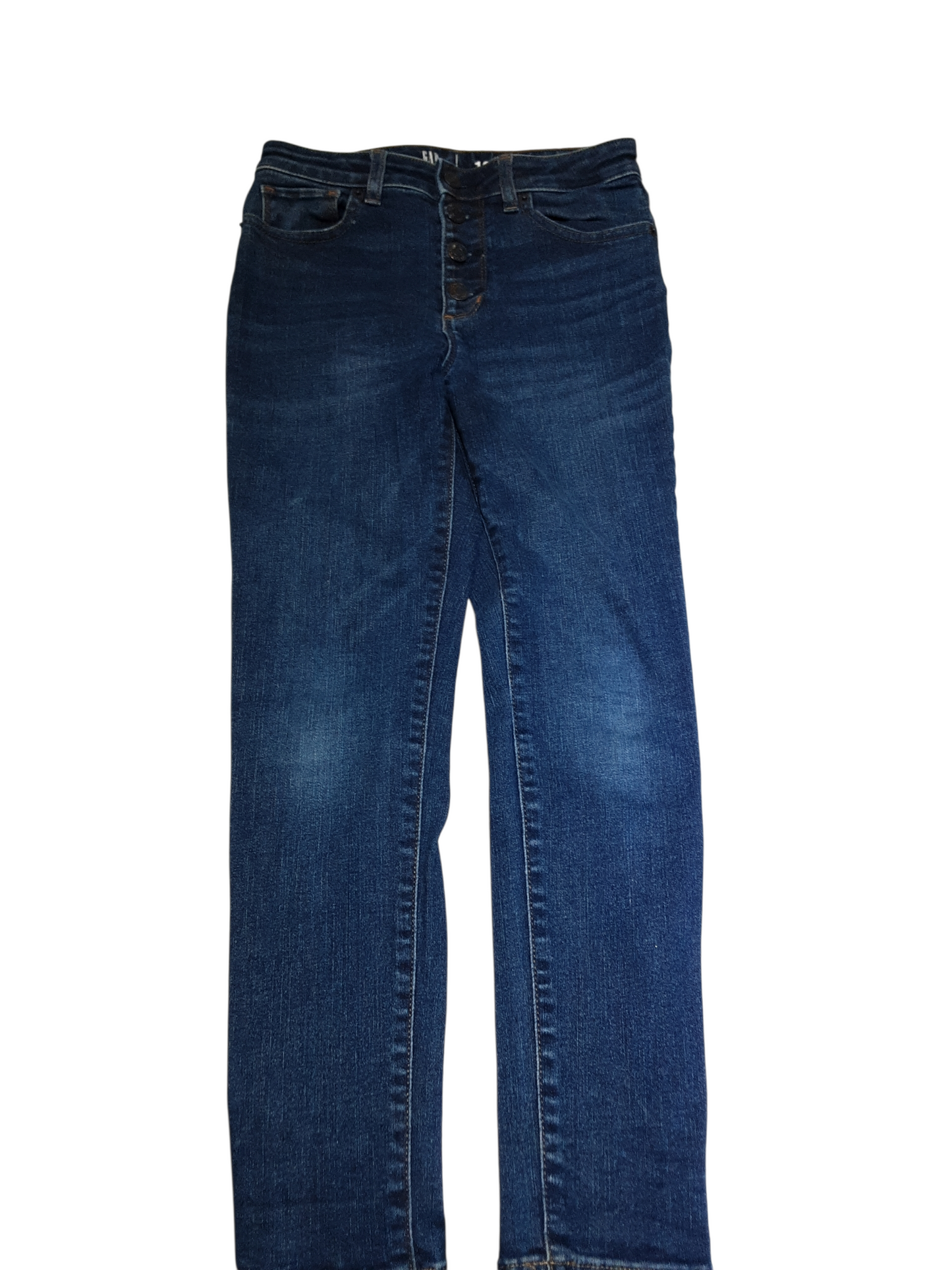 Button front ankle length denim jegging size 12