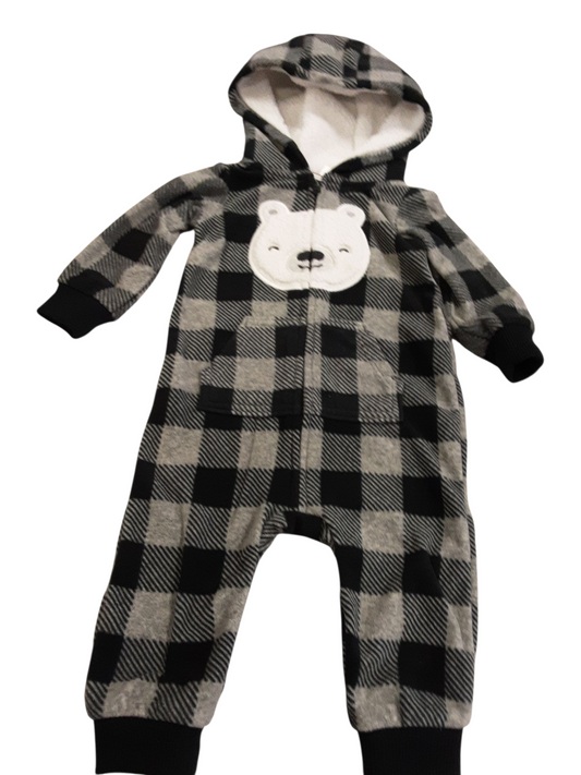 Cozy Hooded Romper,  size 9months