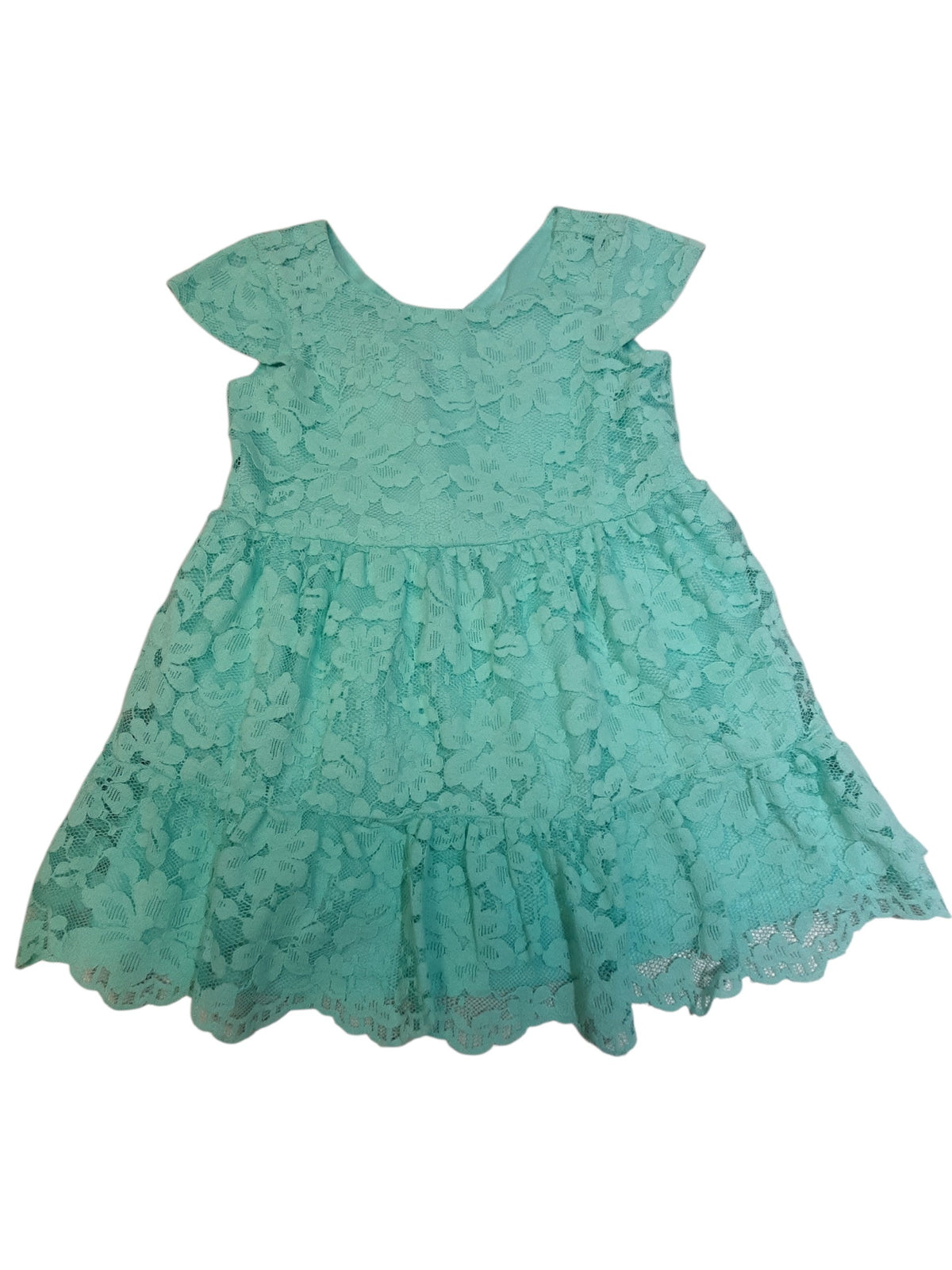 Mint  lace dress lined size 18-24months