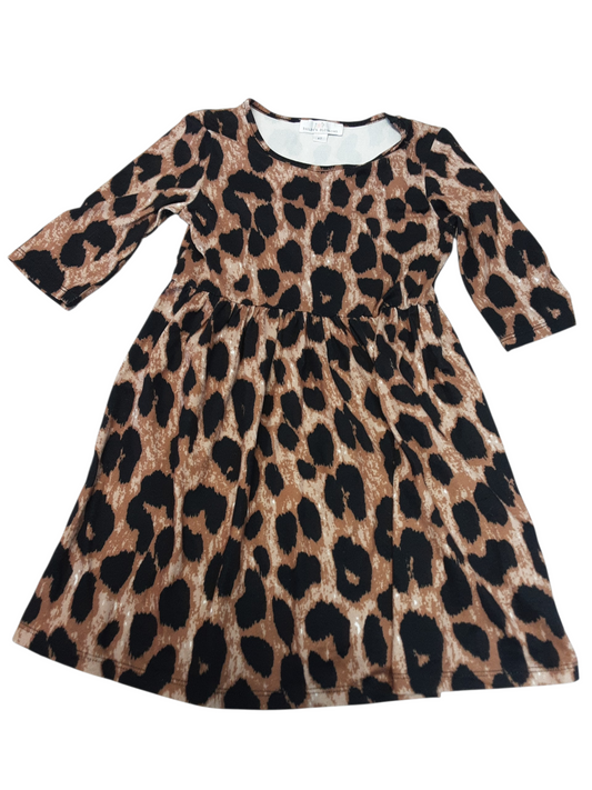 Girls leopard print dresssize 4