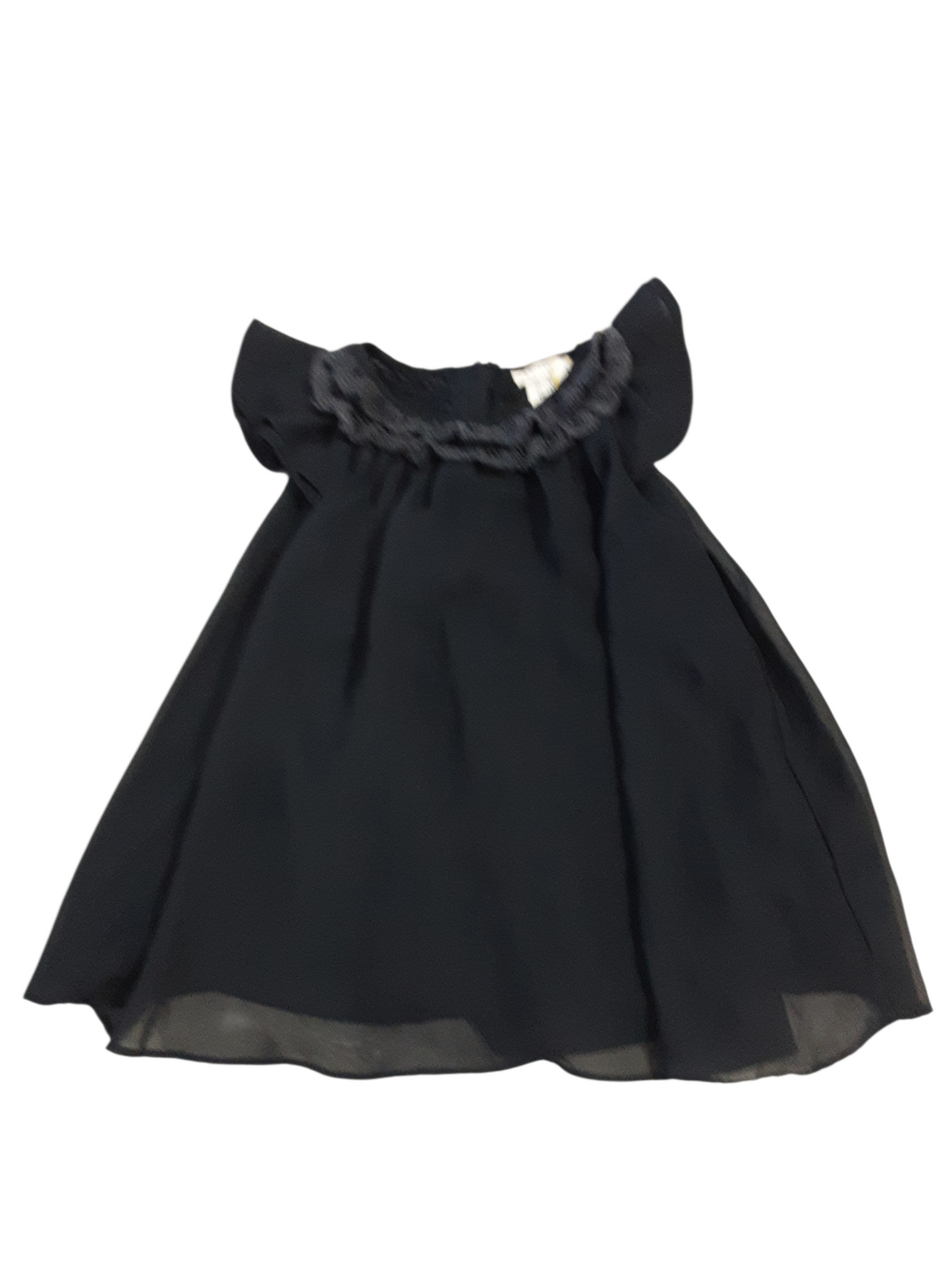 Navy Chiffon dress with lace collar size 2