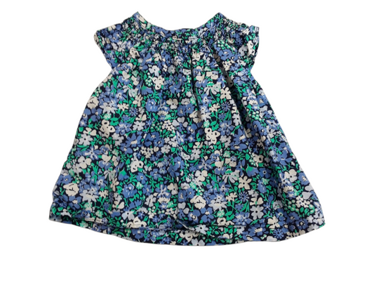 Blue Flower Blouse, size NB