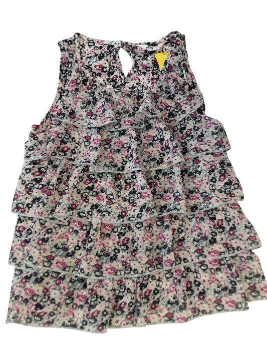 Tiered ruffled tank style blouse size 10