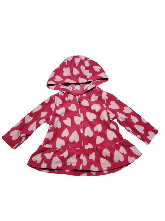 Fleece hearts sweater 0-3m