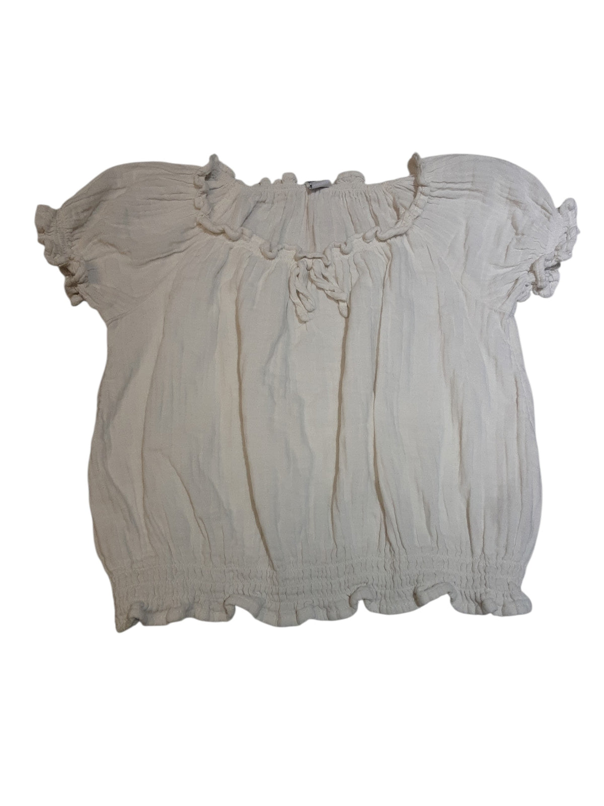 White Linen top size 10-12yrs