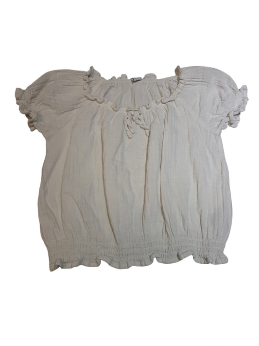 White Linen top size 10-12yrs