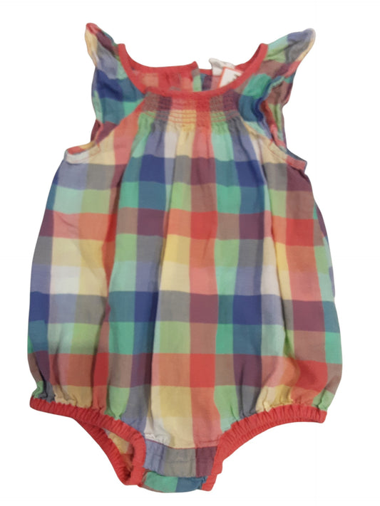 Checkered romper size 3-6months