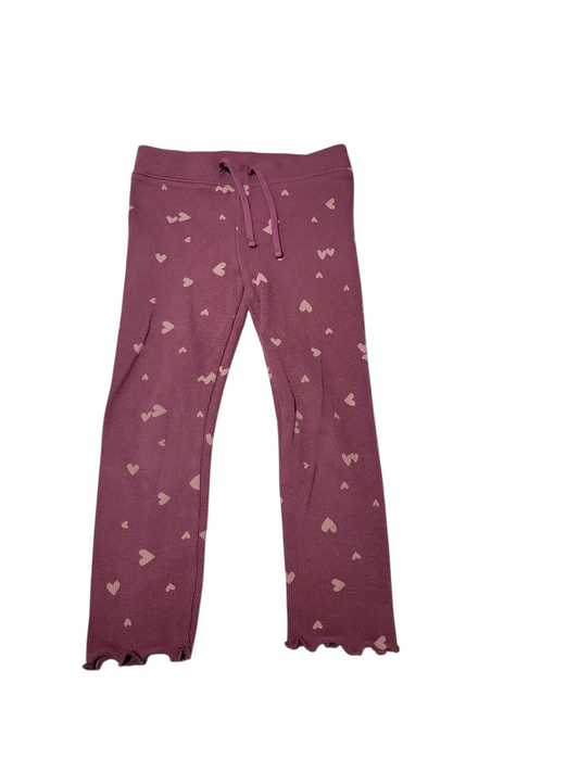 Hearts drawstring pants 3T