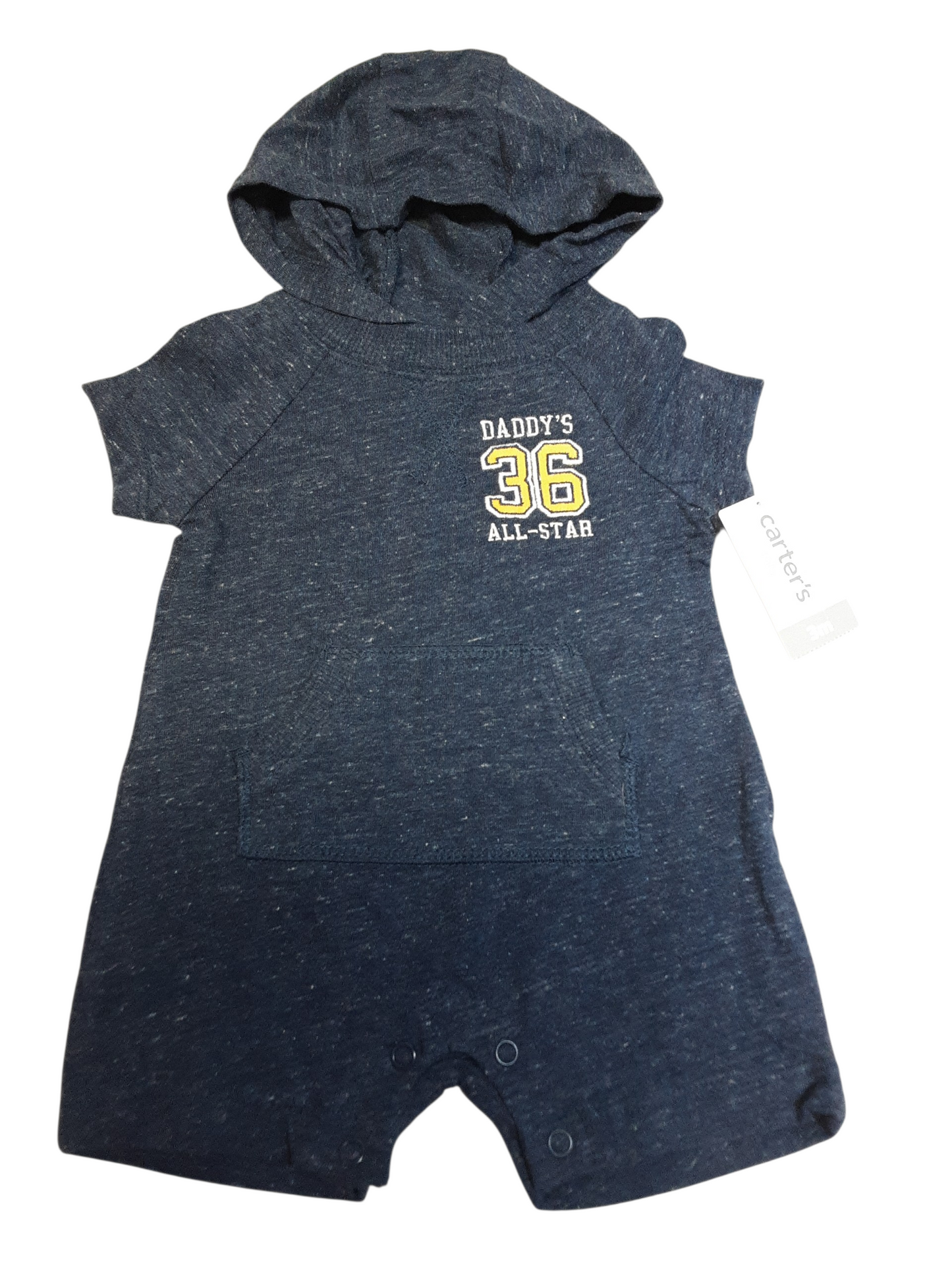 Daddy's All-Star Hooded Romper size 3months