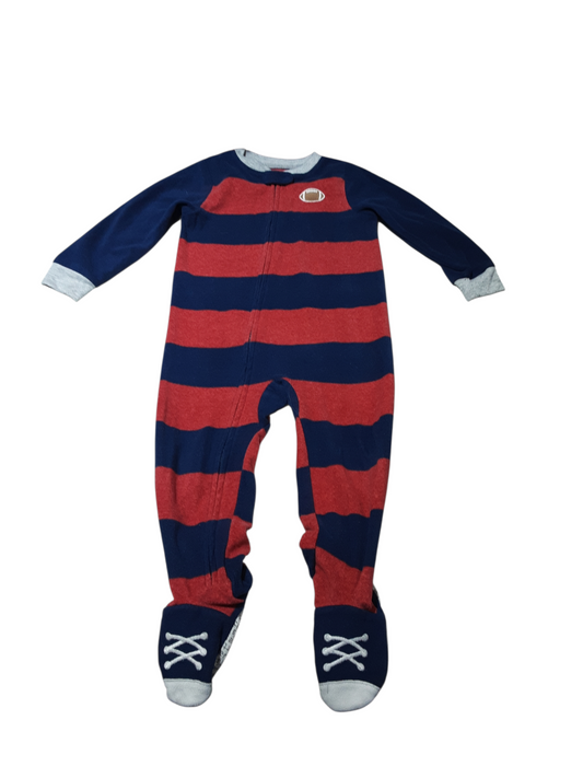 Fleece striped sleeper 2T
