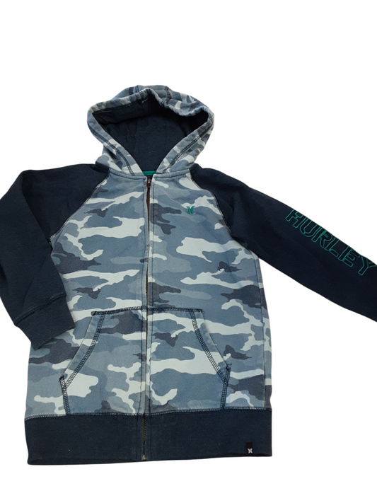 Blue Camouflage Hoodie size 7-8 yrs