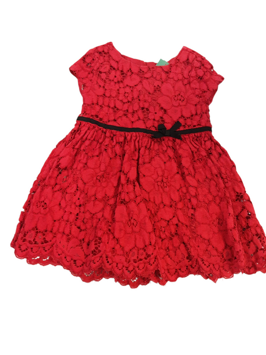Red lace dress size 18-24months
