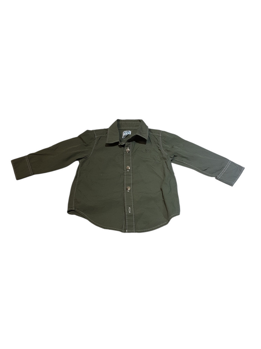 Green button up size 18-24m