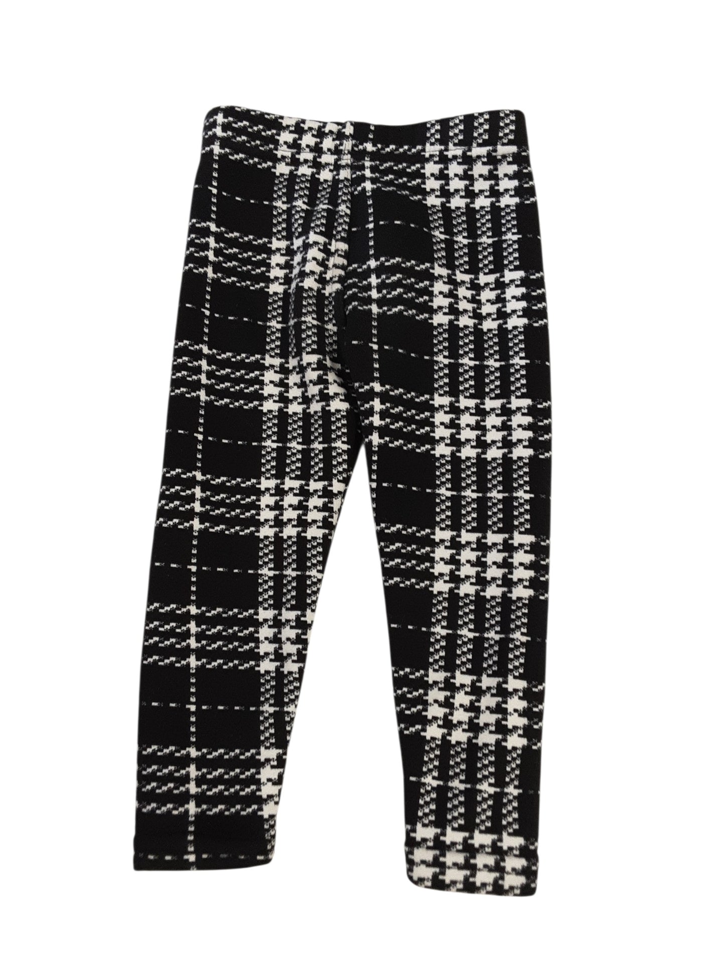 Thick lined cozy plaid leggings size 2