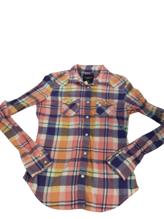 Multi- coloured plaid with snaps xs( ladies)