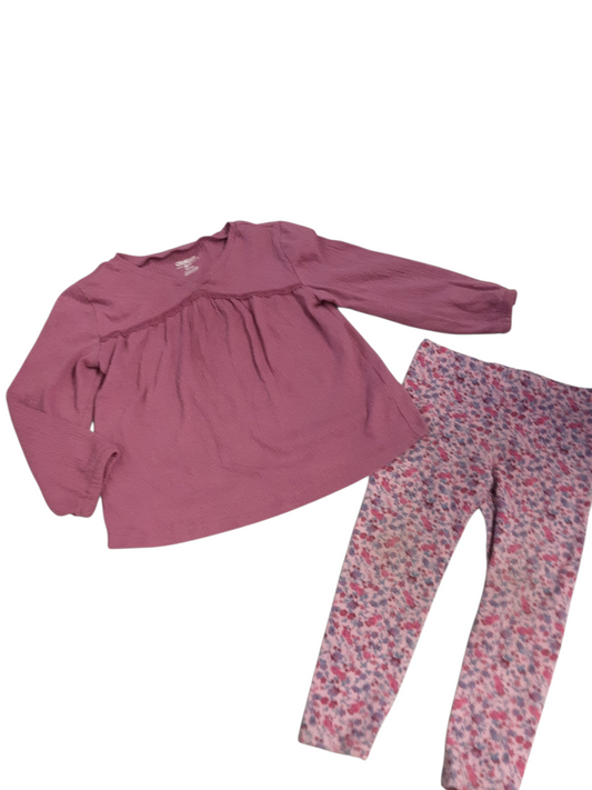 Gauze Blouse& leggings set size 3