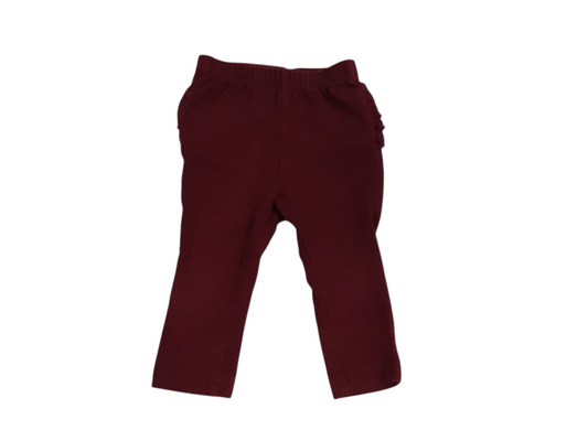 Burgundy ruffles size 6-12m