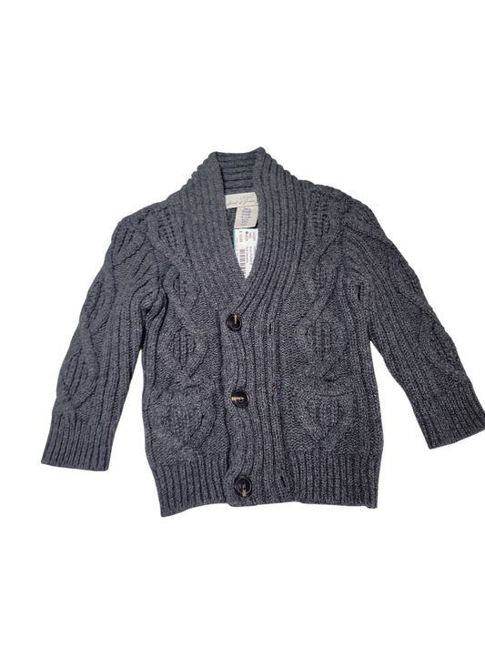 Dark Grey knit sweater 6-9m
