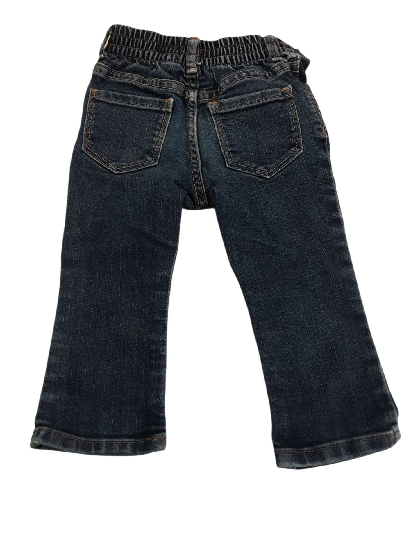 Medium soft denims with half elastic waistband,  size 18months