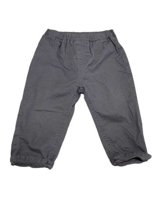Grey lightweight pull on pants 9-12m