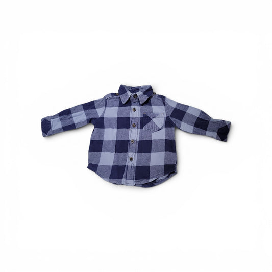 Blue Button Up  - Size 18/24m