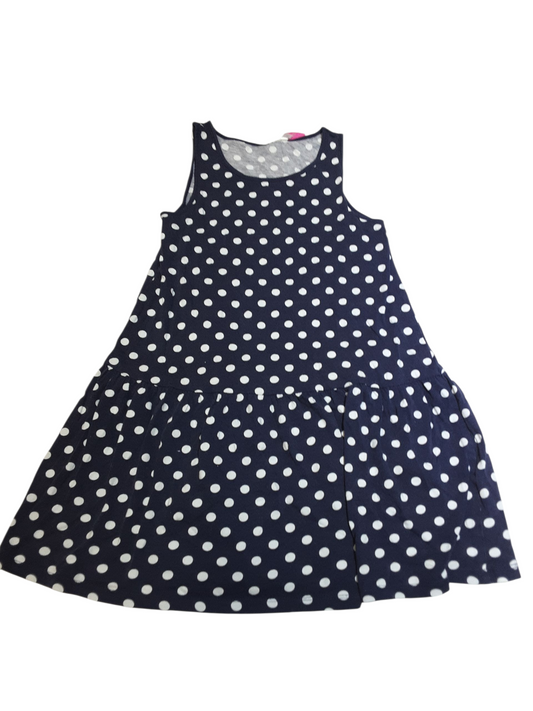 Navy & white polka dot sundress size 6-8