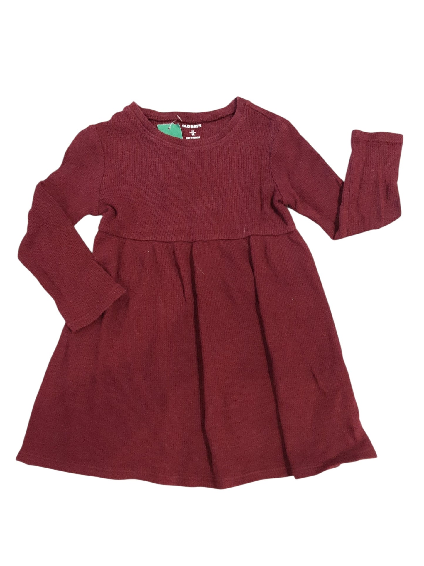 Burgundy waffle weave dress size 2