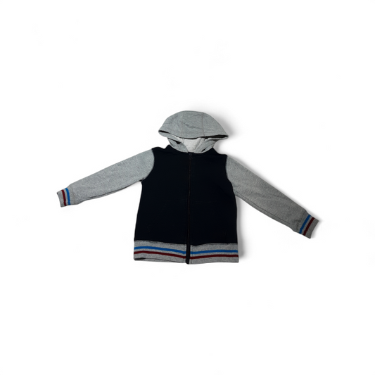 Gray and navy hoodie size:4T