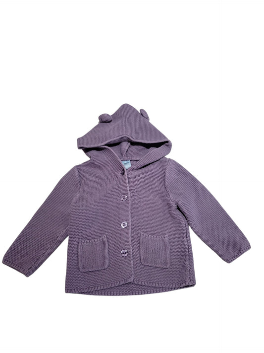 Purple knit sweater with ears 18-24m