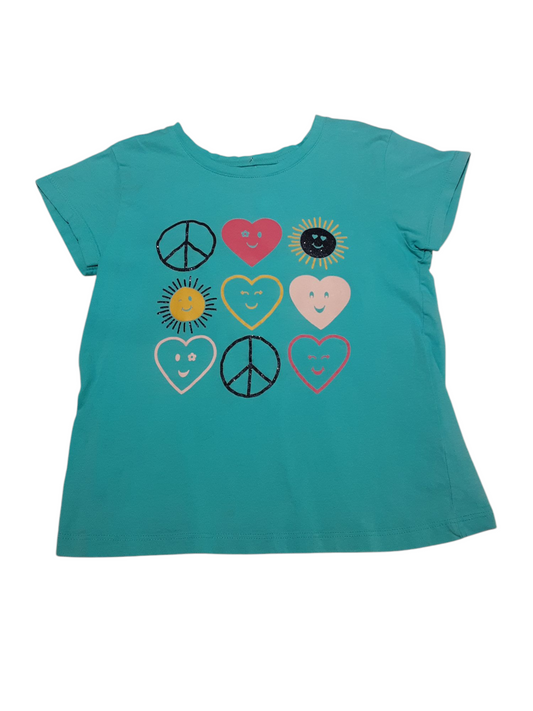 Hearts & peace signs tshirt size 10-12