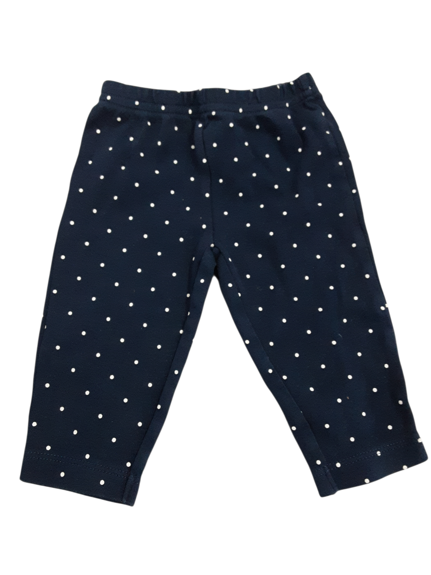 Navy with white polka dot leggings size 3-6months