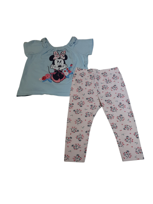 Minnie Mouse 2 pc set size 12-18m