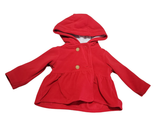 Red fleece sweater 6m