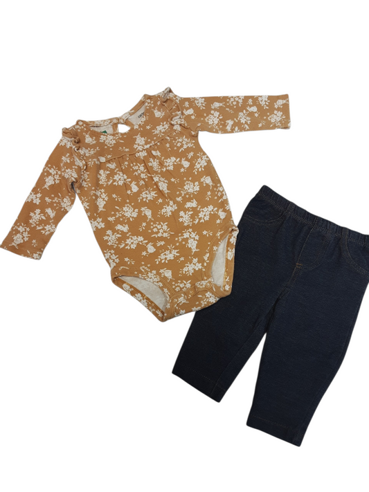 Golden bunny 2 pc set size 6m