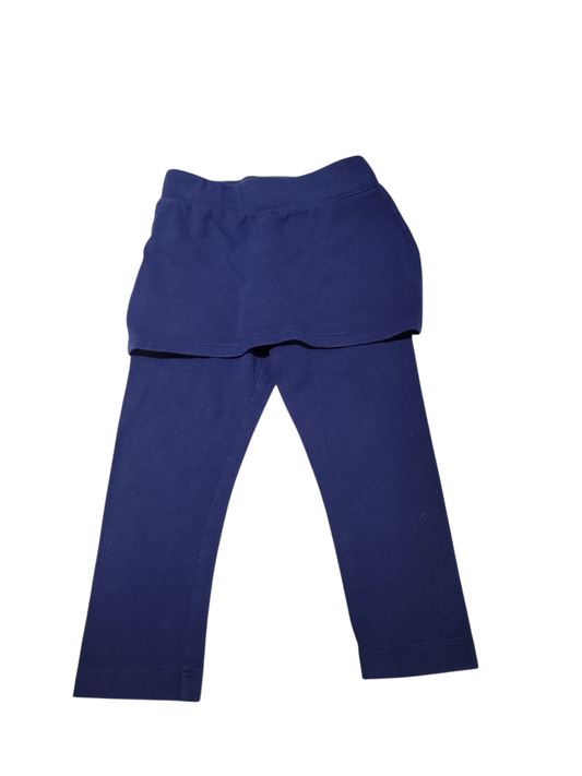 Blue leggings with skirt 2T