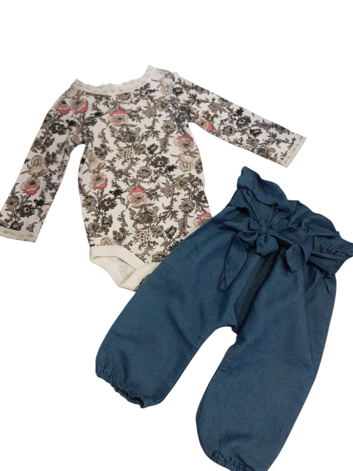 In bloom Chambray pant set size 3-6months