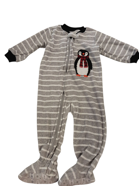 Striped Penguin 🐧 Fleece Sleeper size 18months