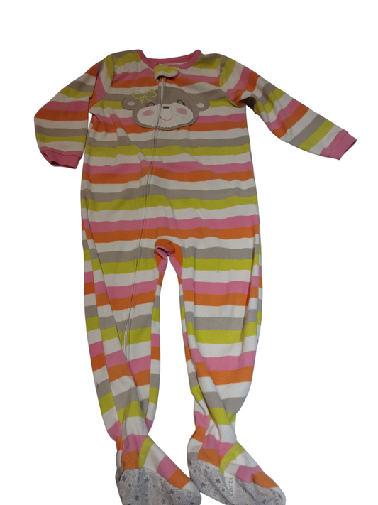 Night, Night little mo key Fleece Sleeper,  size 3