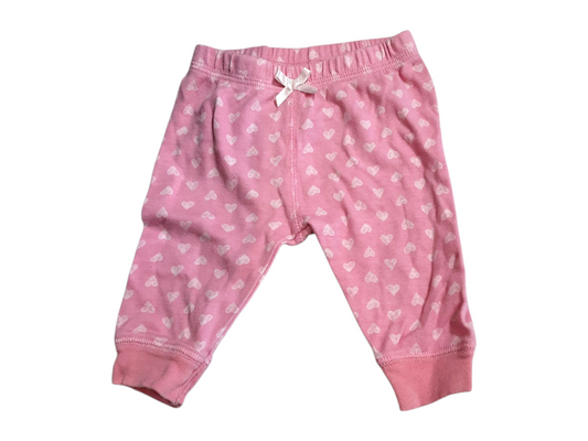 Pink Heart Leggings 0/3 Months
