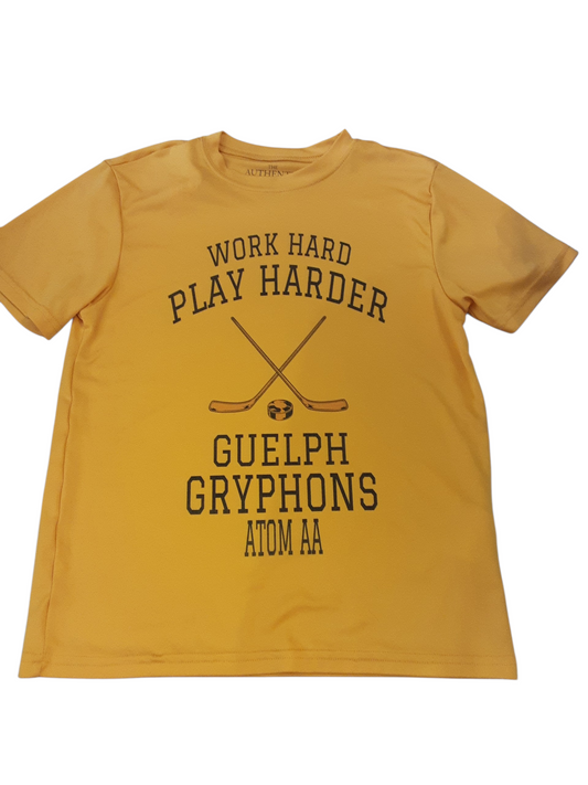 "Work Hard, Play Hard" Tshirt size 10-12yrs