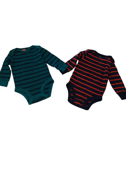 Twinning striped waffle knit Onsies size 3-6months