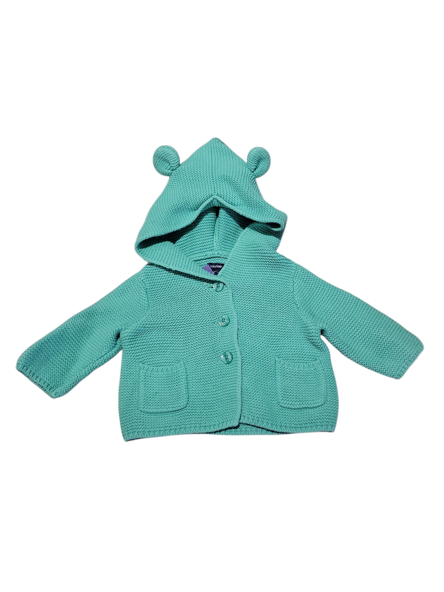 Knit sweater with ears 0-3m