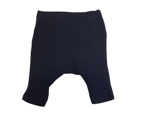 Navy Ribbed pants size 0-3m